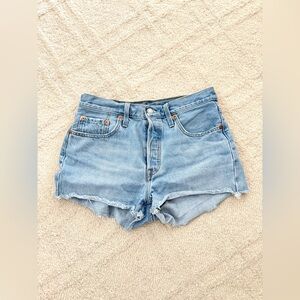 Levi's Light Blue Jean Shorts